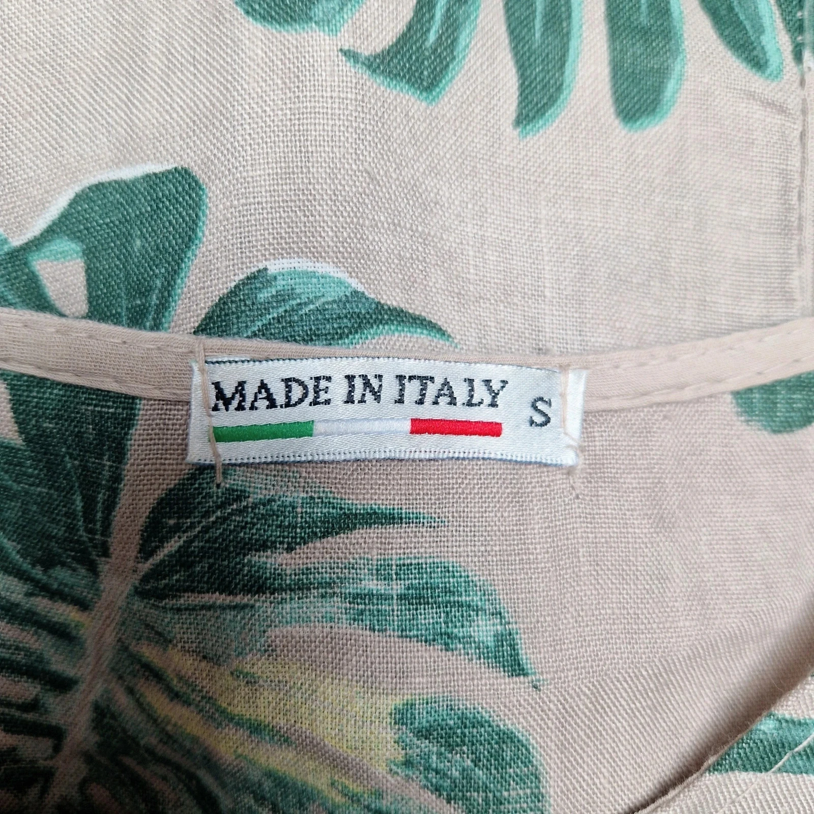 Vestido de verão de linho Made in Italy Tamanho S – photo 5